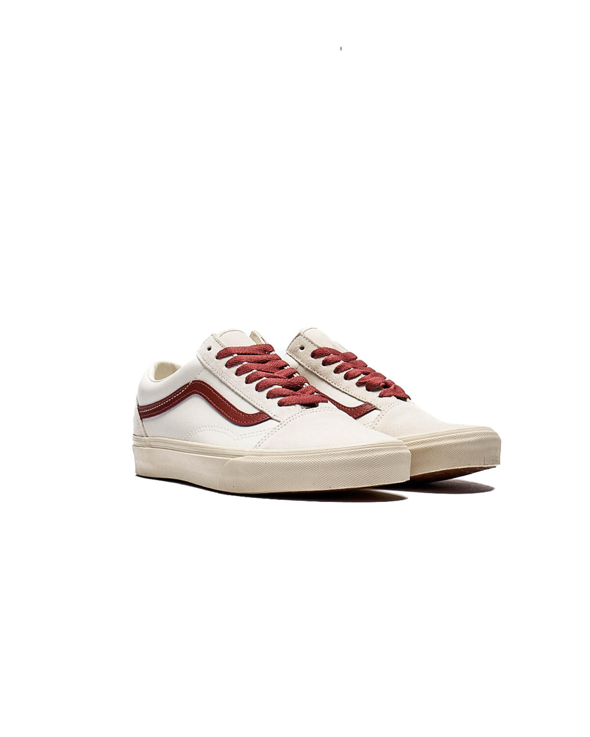 Old skool vans red hot sale stripe